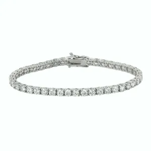 4.29 Carat Natural Diamond Tennis Bracelet G SI 14K White Gold 6''