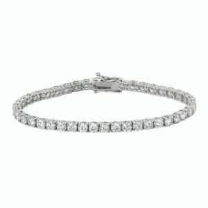 4.57 Carat Natural Diamond Tennis Bracelet G SI 14K White Gold 8''