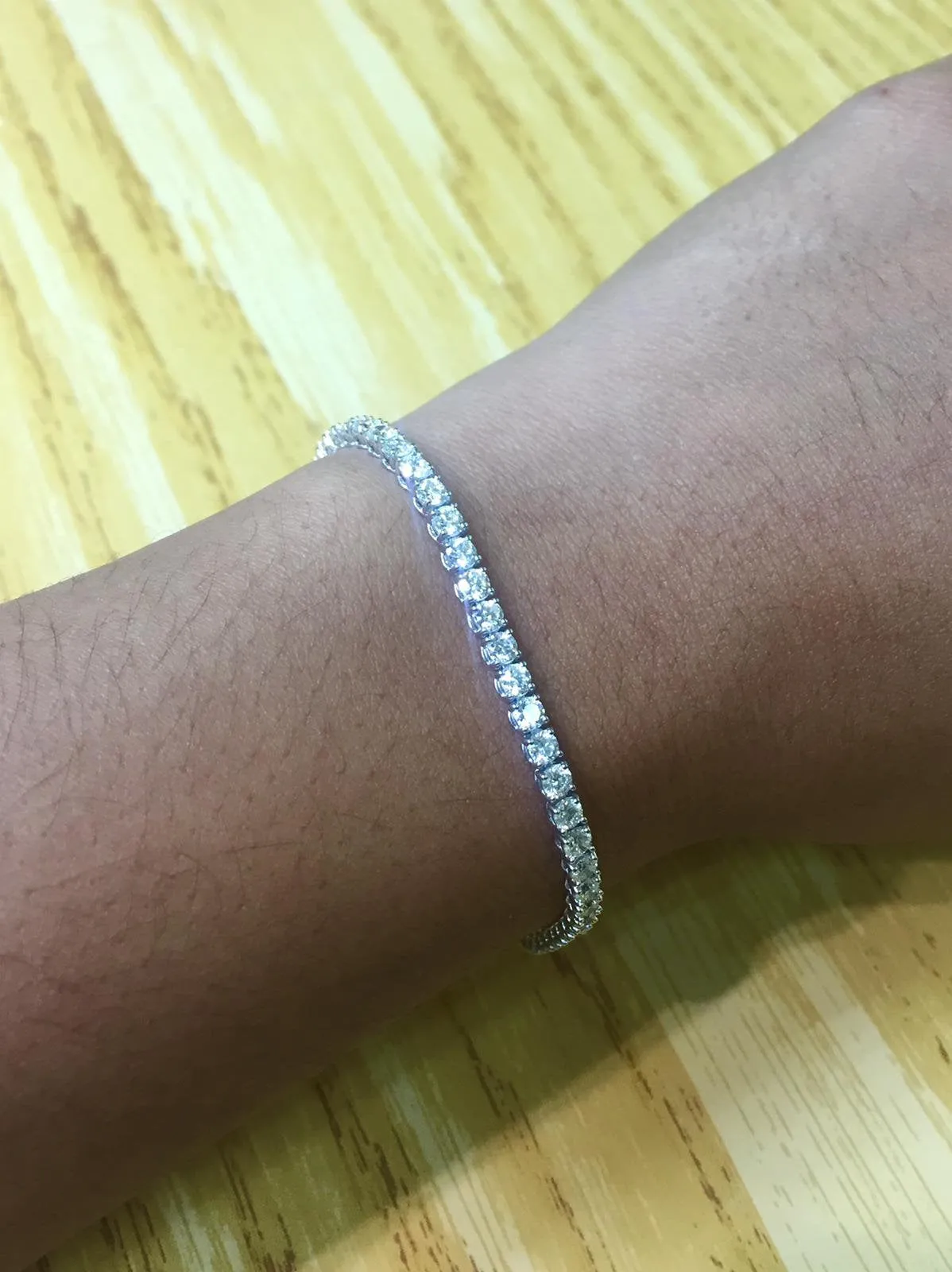 5.00 Carat Natural Diamond Tennis Bracelet G SI 14K White Gold 7'' 53 stones