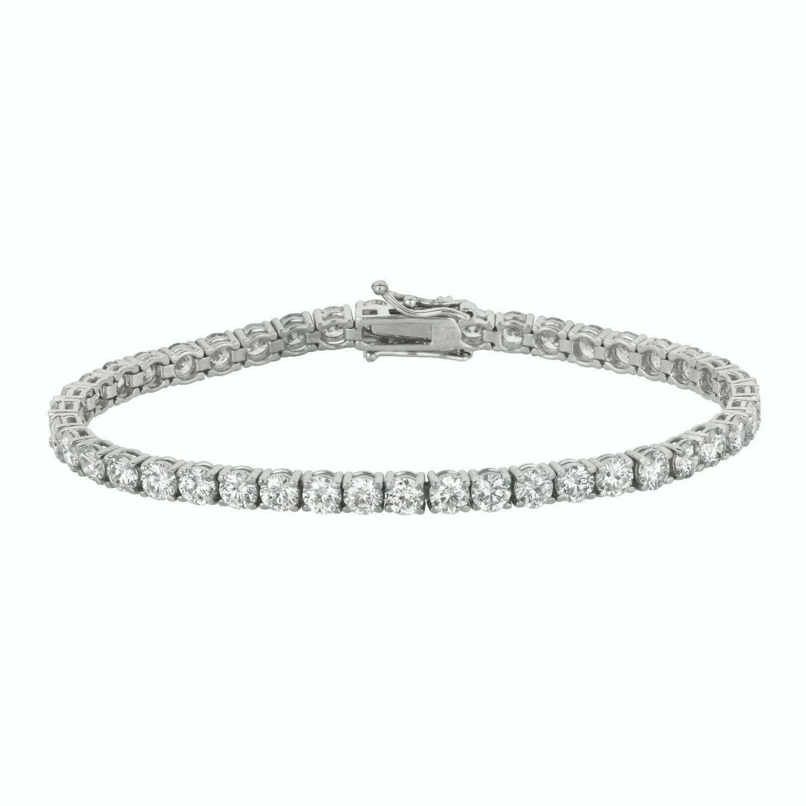 5.00 Carat Natural Diamond Tennis Bracelet G SI 14K White Gold 7'' 53 stones