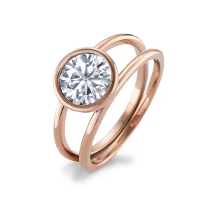 594014 TeNo Joy Ring, Crystal in Rose 9.5mm