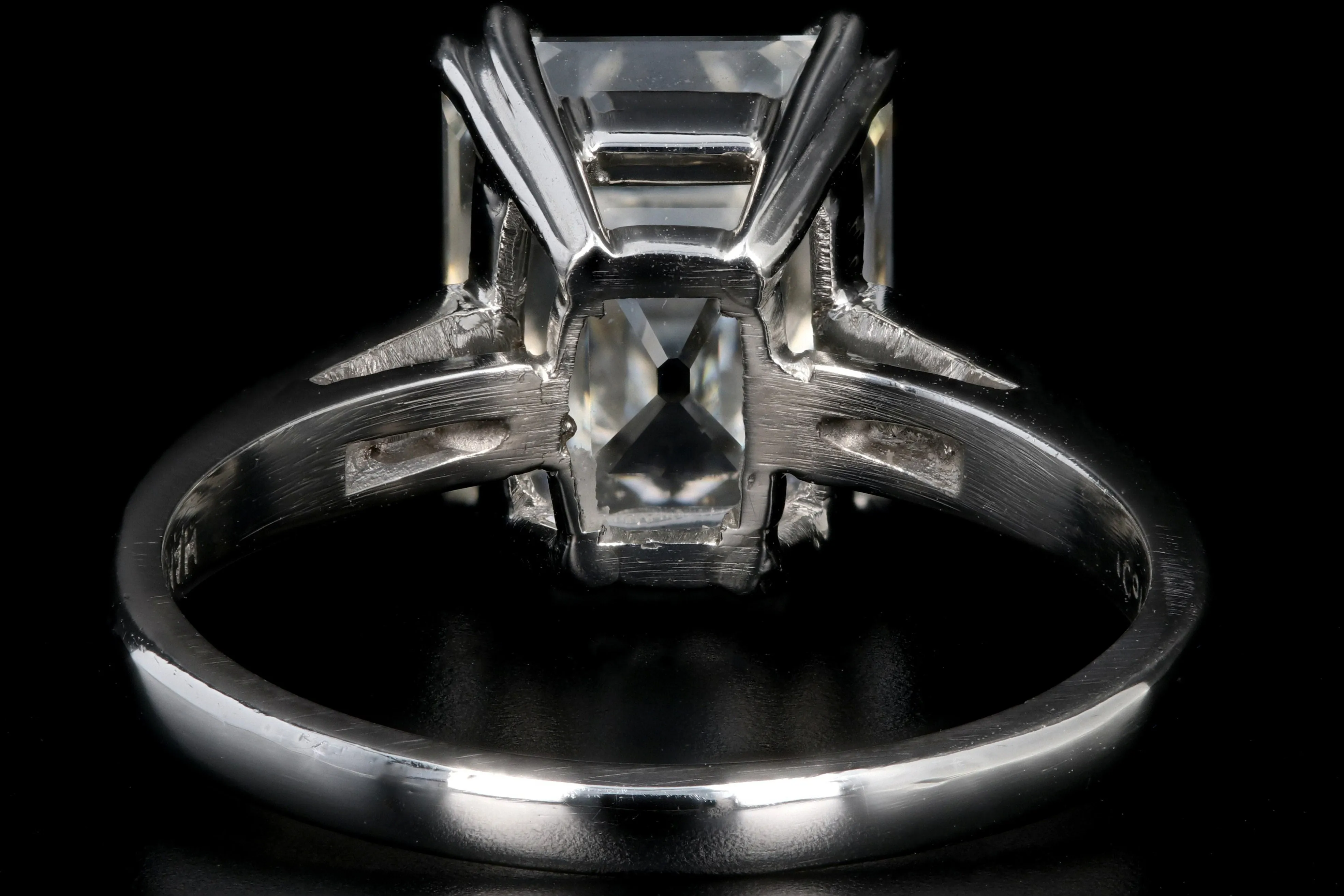 Antique Cut 4.3ct Emerald Diamond Ring GIA Certified
