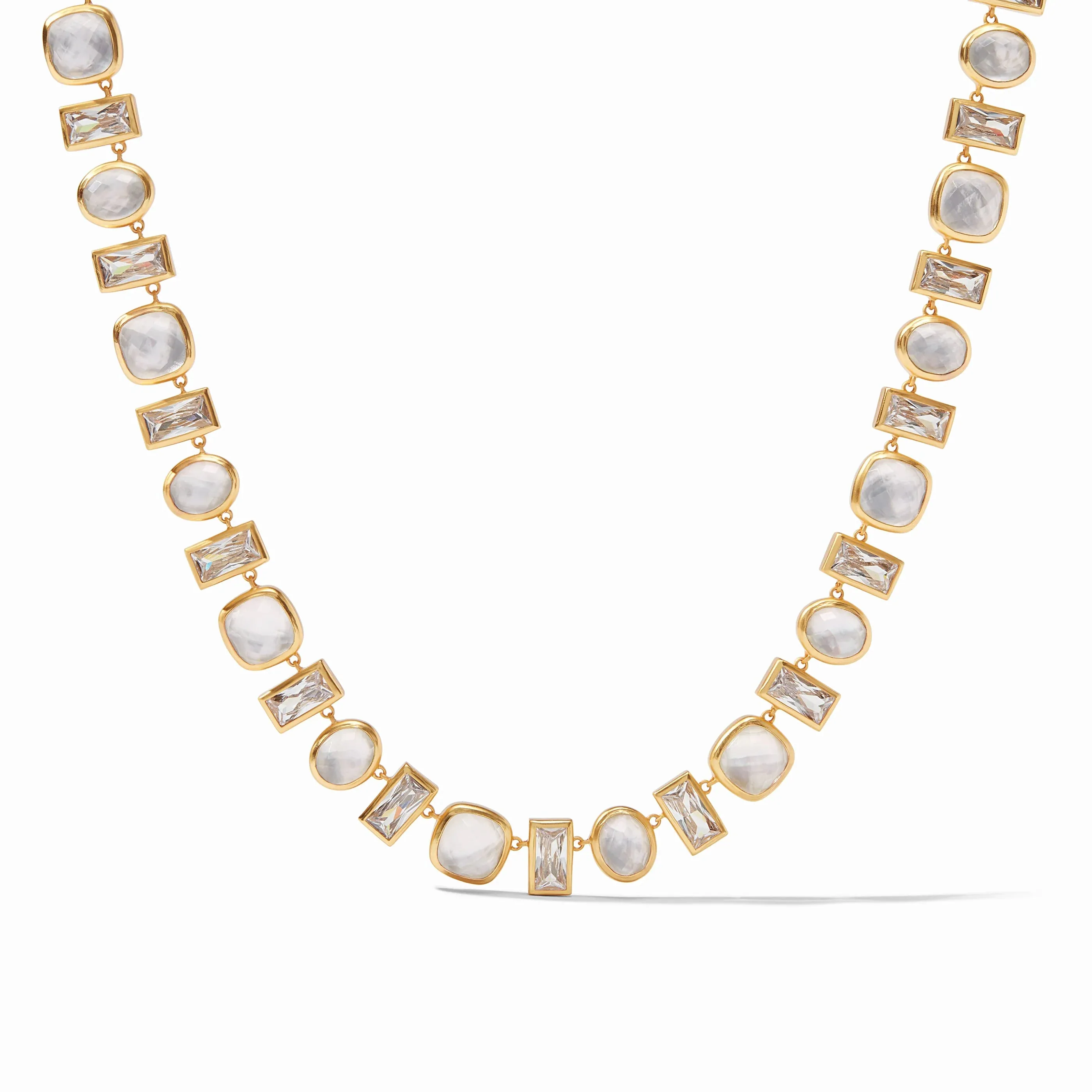 Antonia Tennis Necklace (Iridescent Clear Crystal)