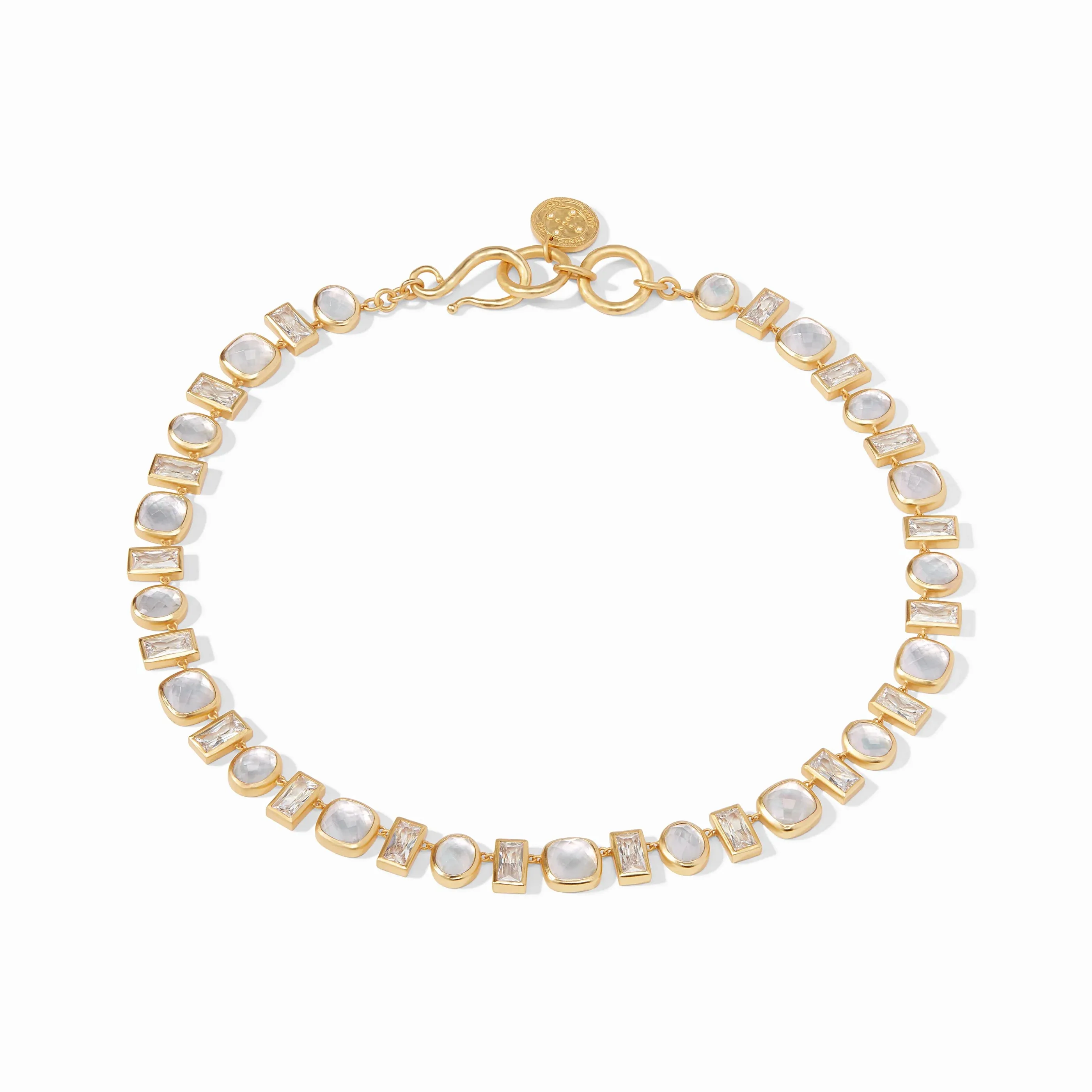 Antonia Tennis Necklace (Iridescent Clear Crystal)
