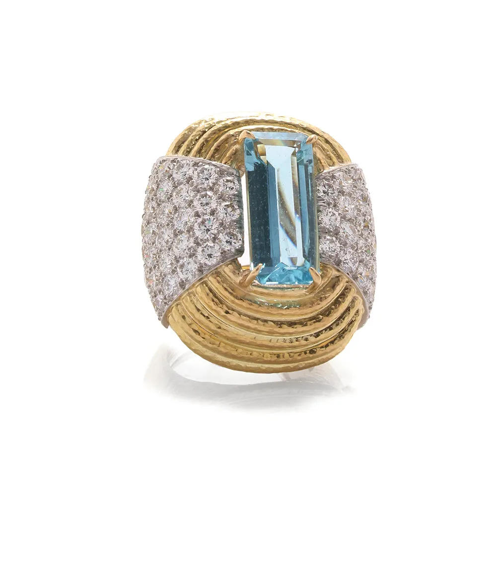 Aquamarine Oval Ring