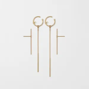 Ari earrings set in gold