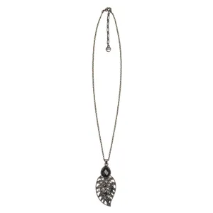 BALCK FACETED STONE CRYSTAL  NECKLACES #306BK1301 (5A3/3D1/2C4)