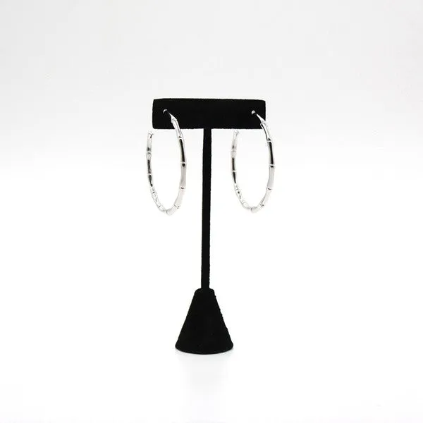 Bamboo Shaped Hooped Earrings