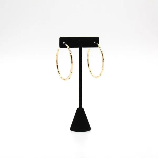 Bamboo Shaped Hooped Earrings
