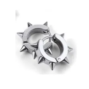 Barbed Titanium Steel Earrings Piercing Hoop Ear Cuffs