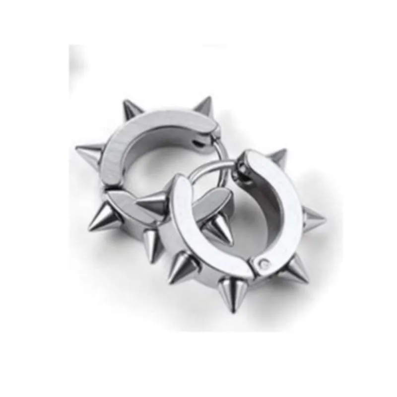 Barbed Titanium Steel Earrings Piercing Hoop Ear Cuffs