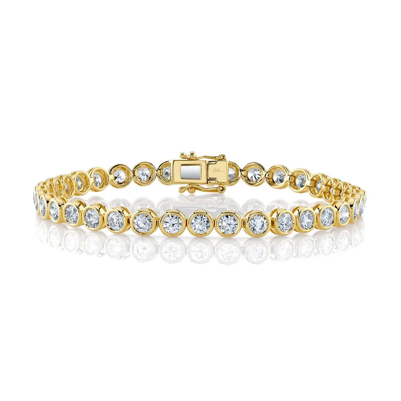 BEZEL SET DIAMOND TENNIS BRACELET