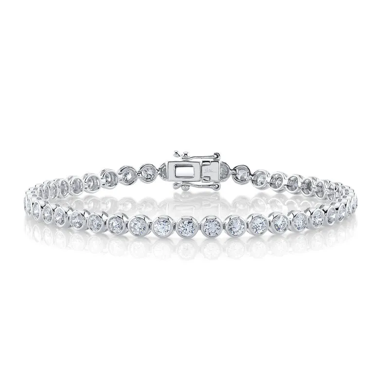 BEZEL SET DIAMOND TENNIS BRACELET