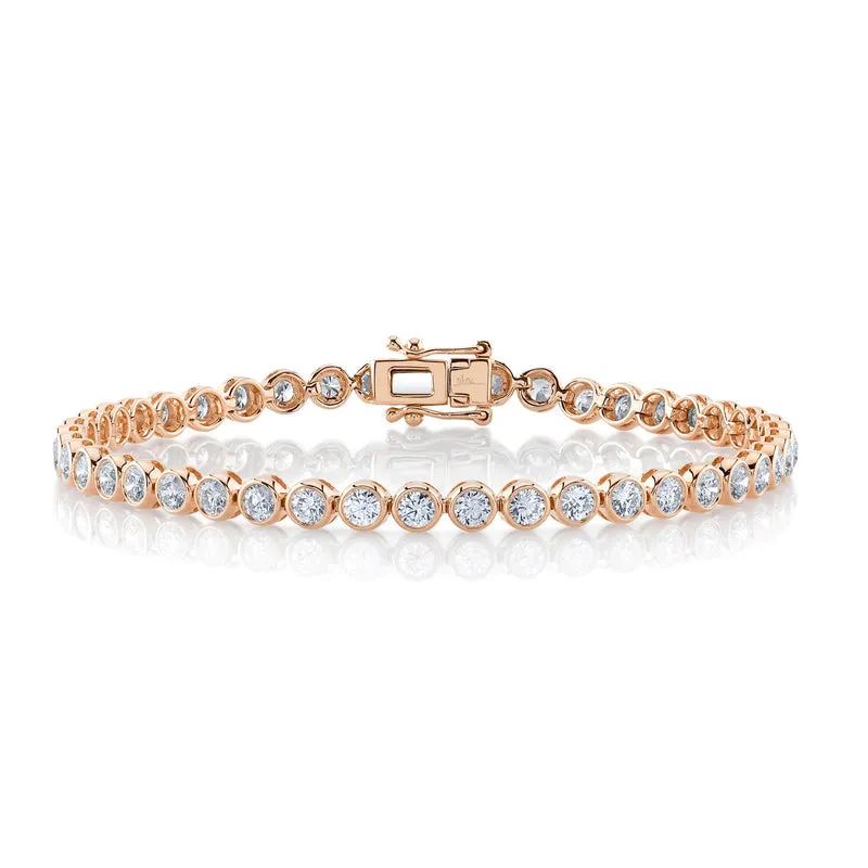 BEZEL SET DIAMOND TENNIS BRACELET