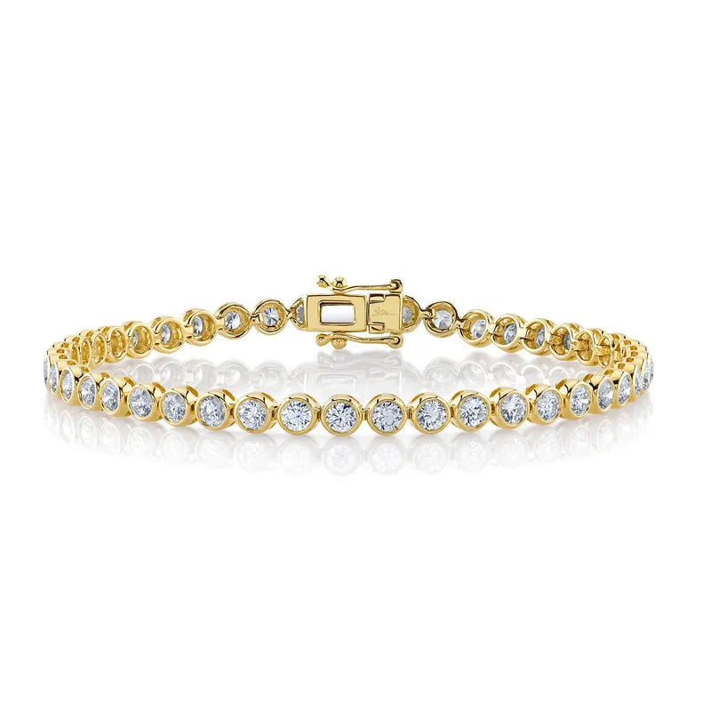 BEZEL SET DIAMOND TENNIS BRACELET