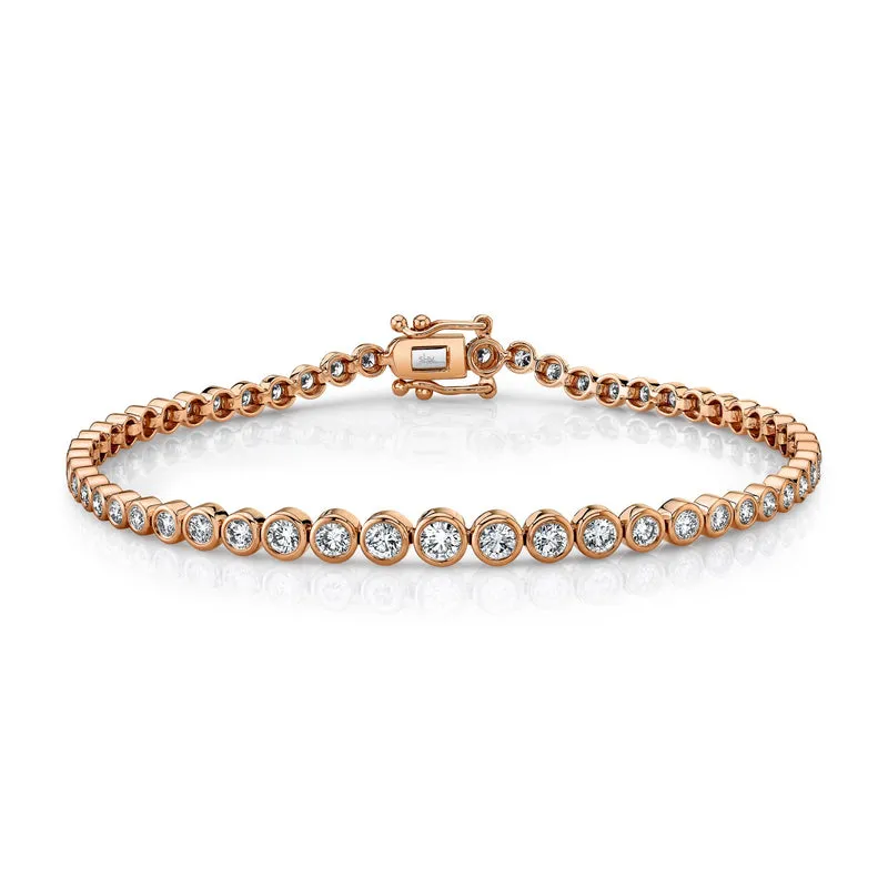 BEZEL SET DIAMOND TENNIS BRACELET
