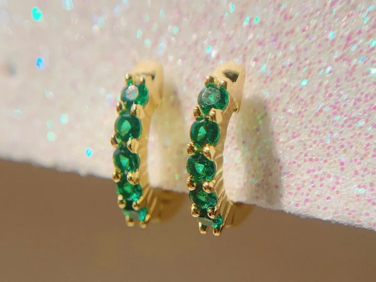 Birthstone Huggies - May