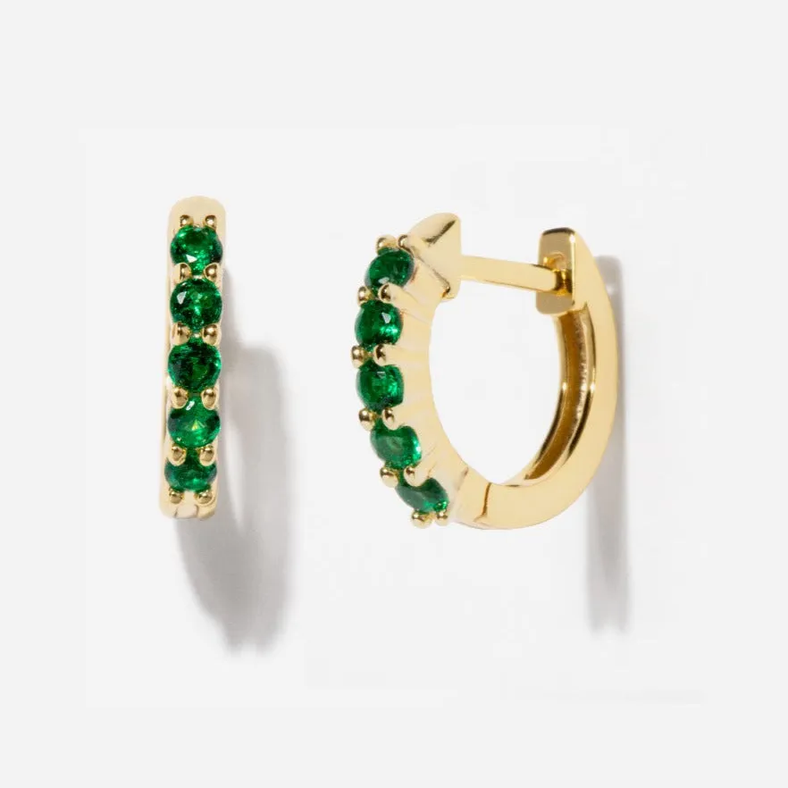 Birthstone Huggies - May