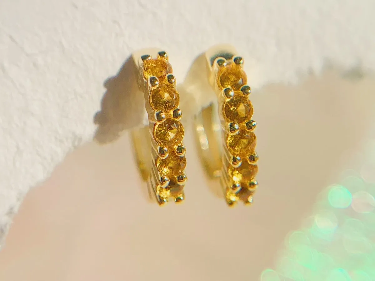 Birthstone Huggies - November