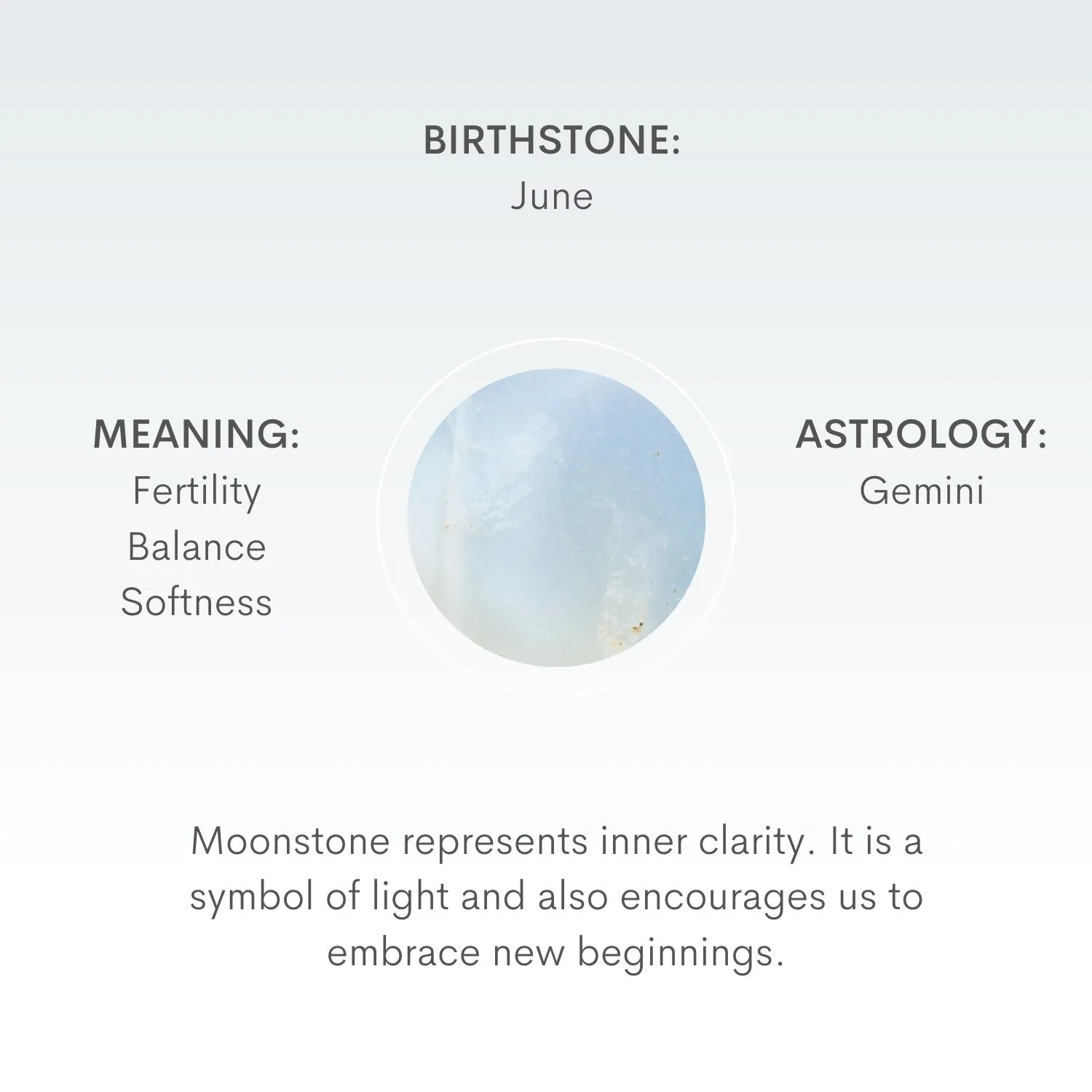 Birthstone Moonstone Huggies - June