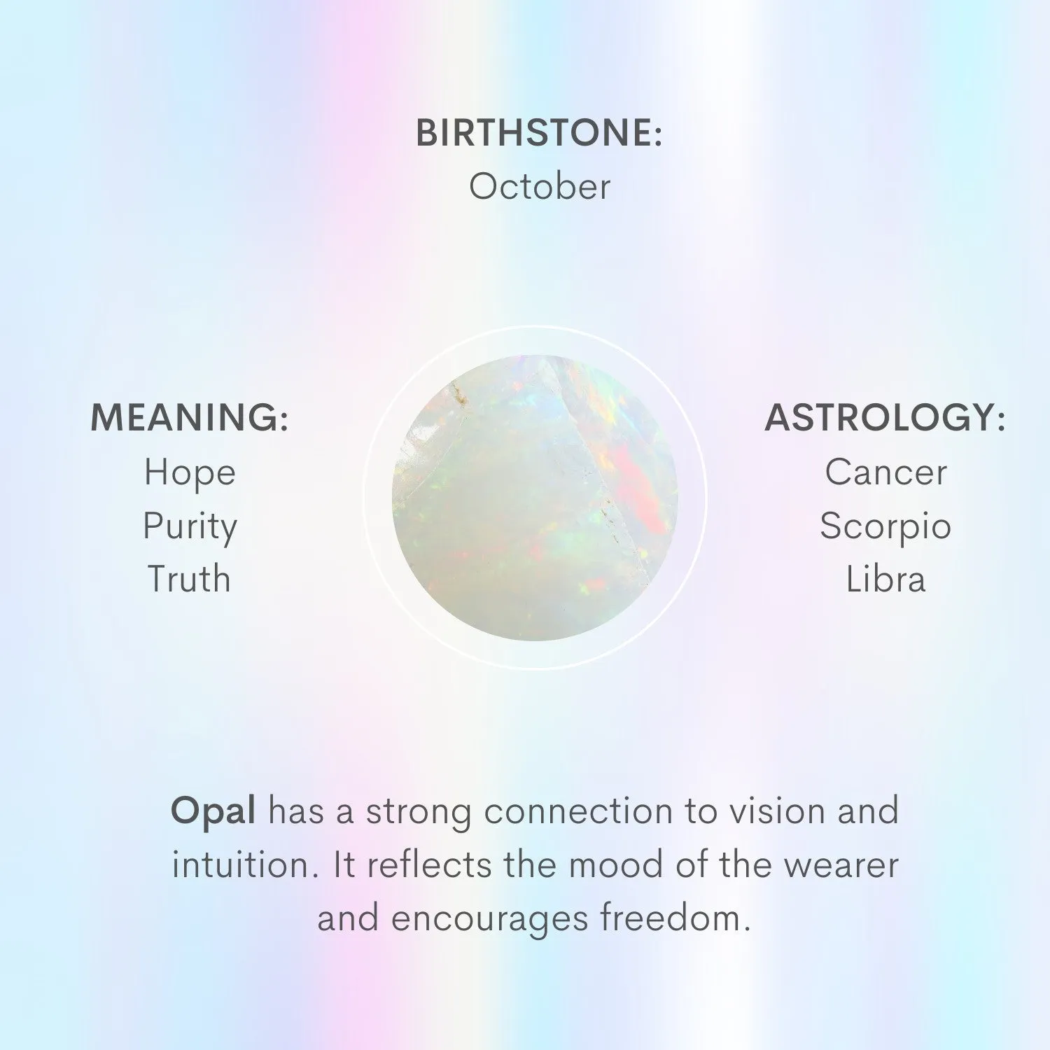Birthstone Opal Huggies - October