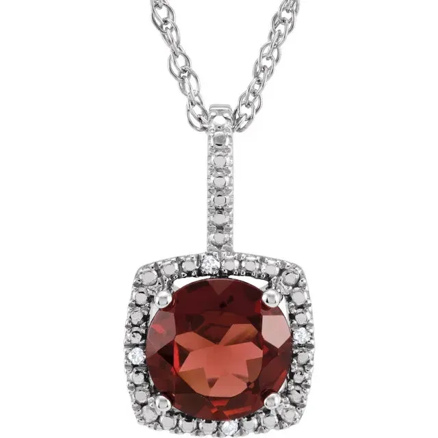 Birthstone Pendants | Natural Diamonds in Sterling Silver