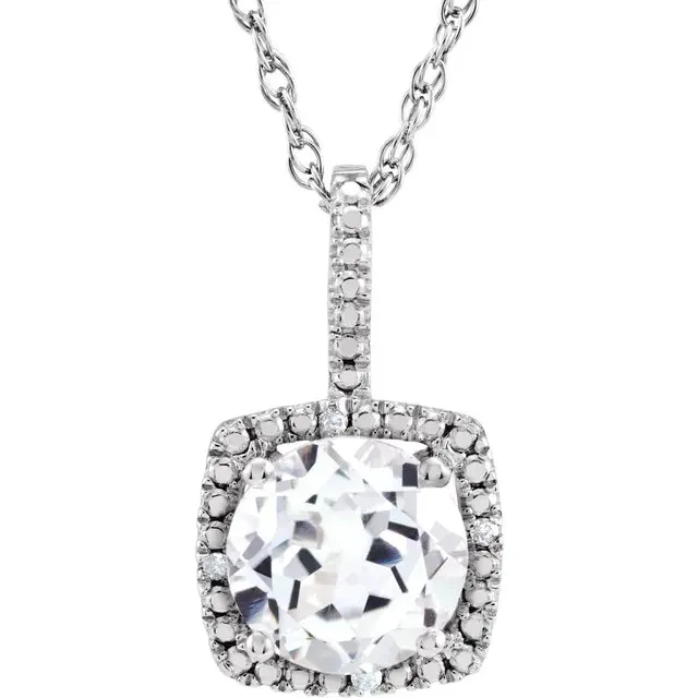Birthstone Pendants | Natural Diamonds in Sterling Silver