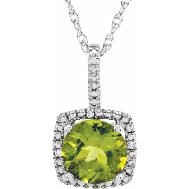 Birthstone Pendants | Natural Diamonds in Sterling Silver