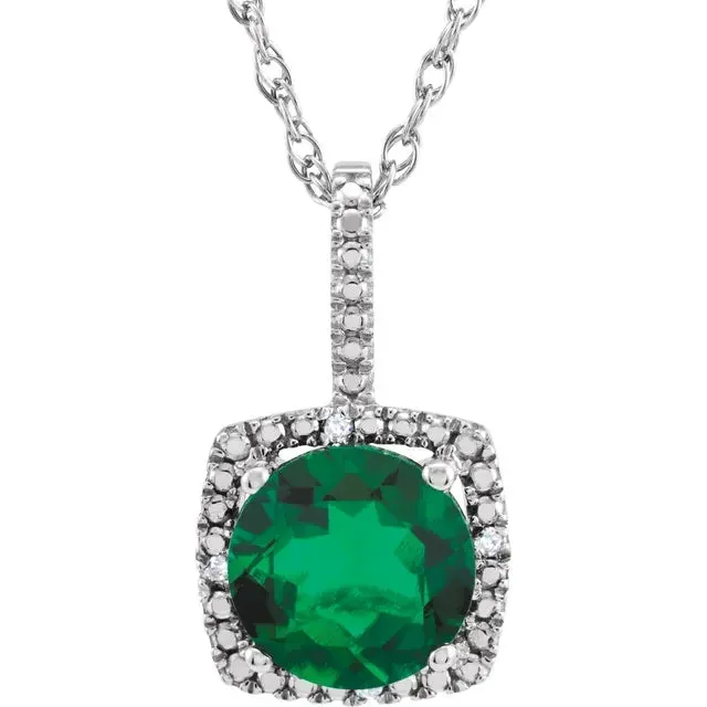 Birthstone Pendants | Natural Diamonds in Sterling Silver