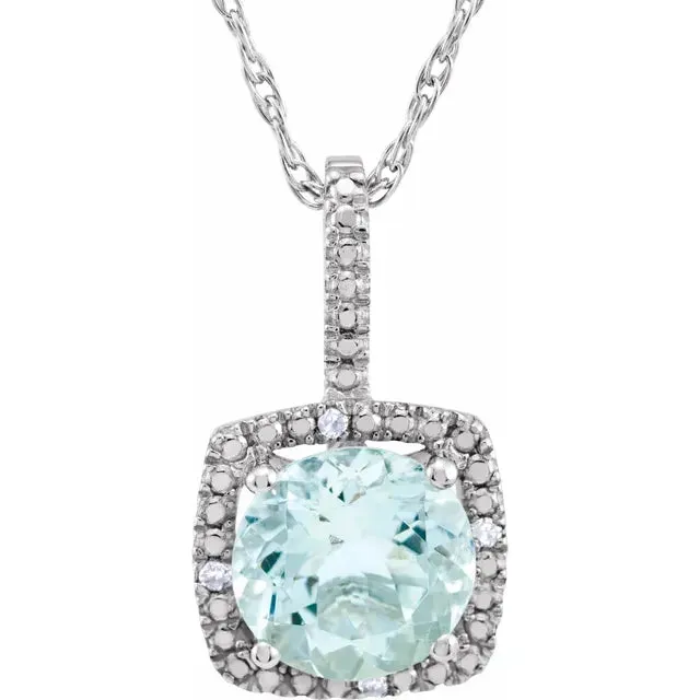 Birthstone Pendants | Natural Diamonds in Sterling Silver