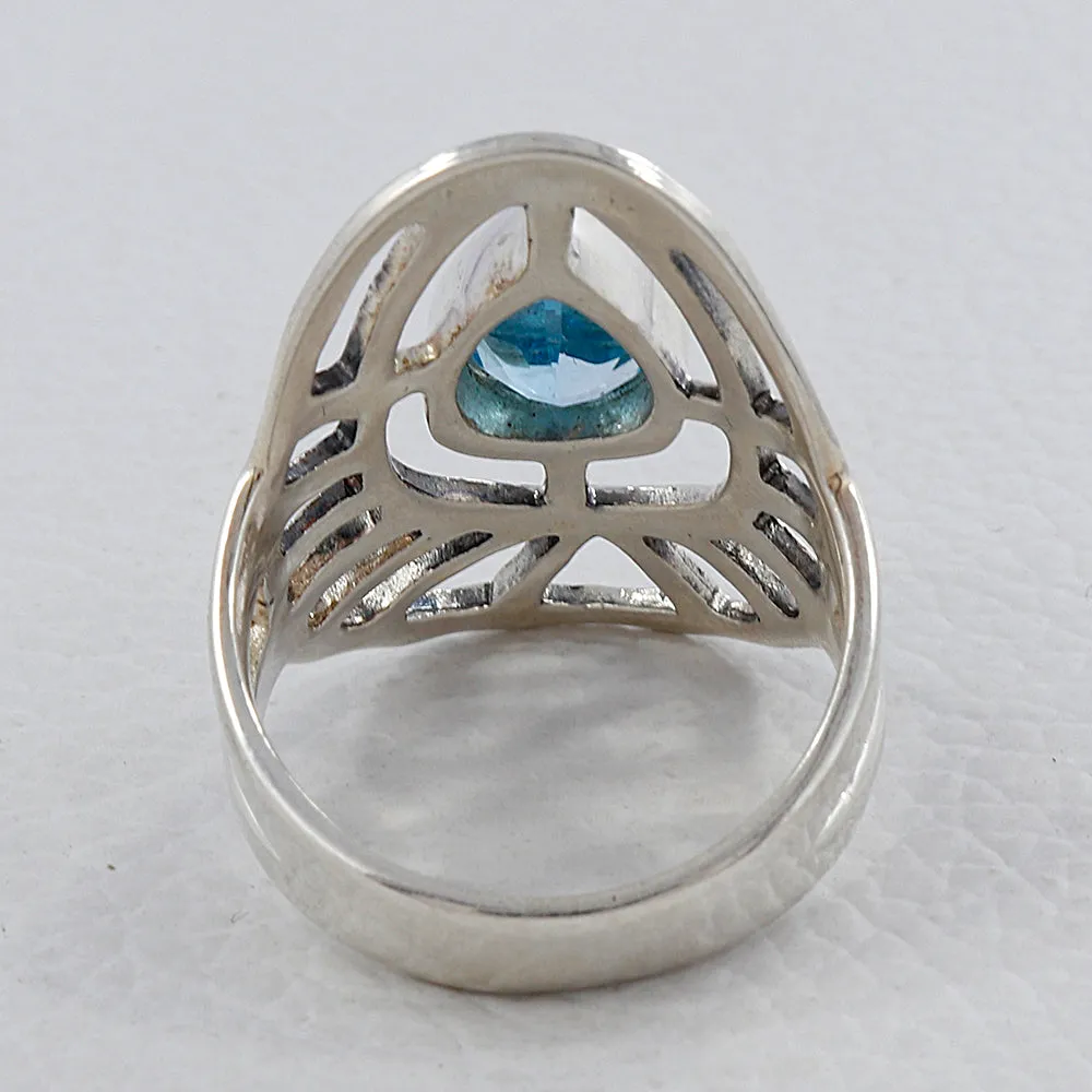 Blue Topaz Silver Ring