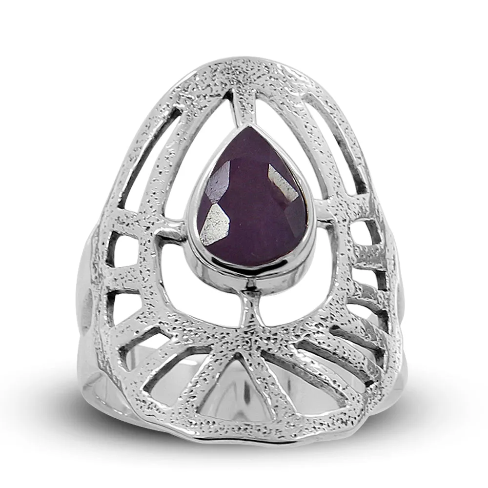 Blue Topaz Silver Ring
