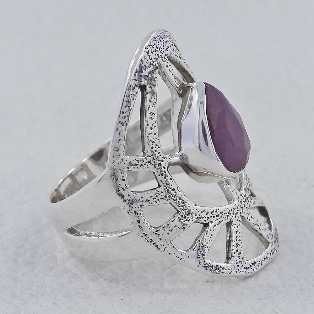 Blue Topaz Silver Ring