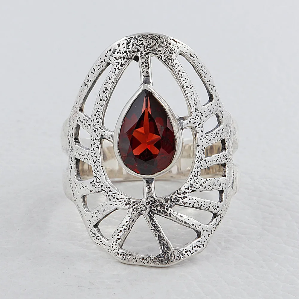 Blue Topaz Silver Ring