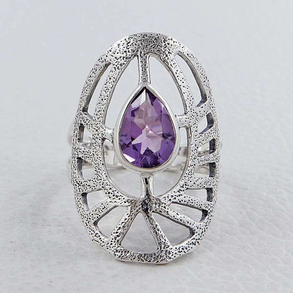 Blue Topaz Silver Ring