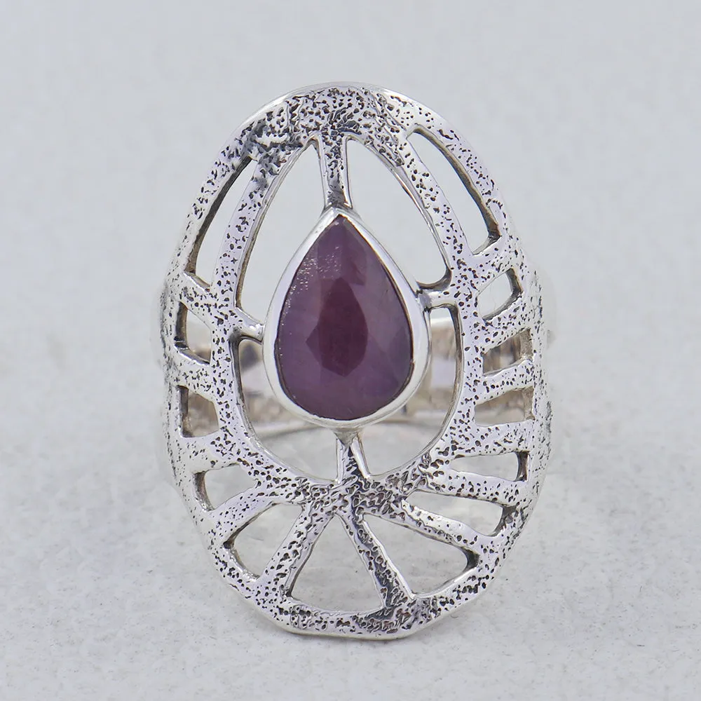 Blue Topaz Silver Ring