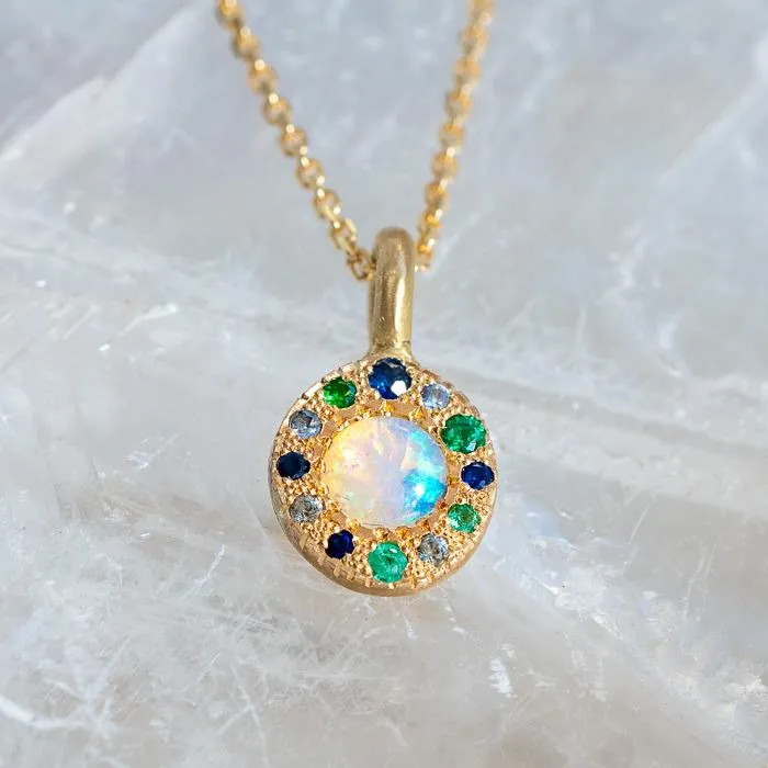 Blues Opal Pebble Necklace