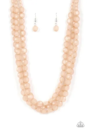 Boundless Bliss - Brown - Beaded Layered Paparazzi Tiered Short Necklace