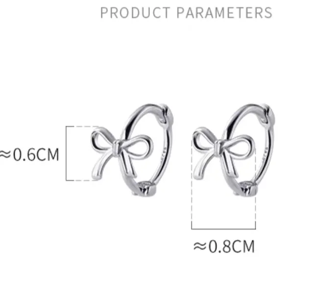 Bow Huggies Earrings-SH077