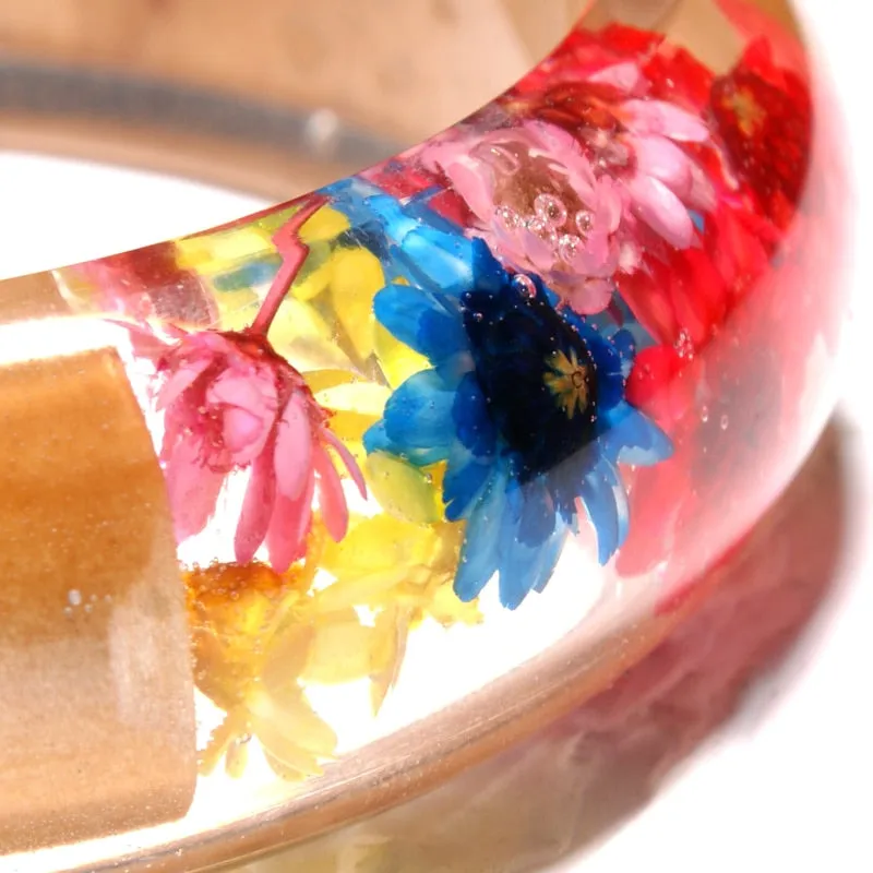 Bracelet en bois et résine fait mains pour femmes