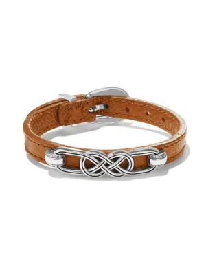 Brighton - Interlok Braid Leather Bracelet Bourban