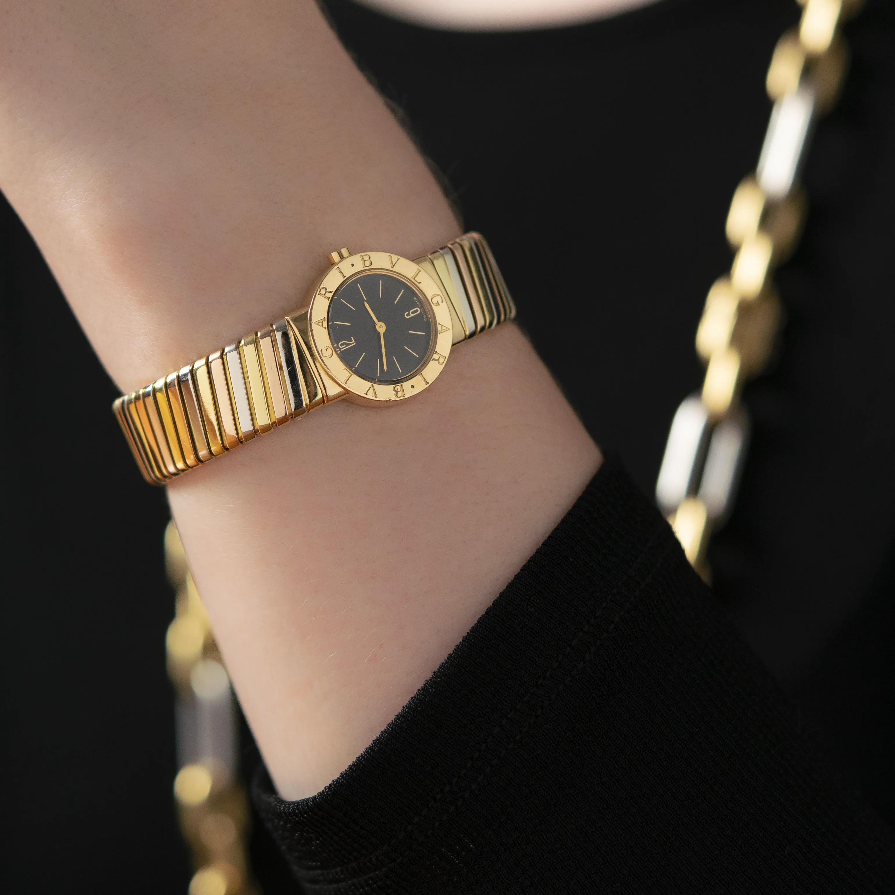 BVLGARI GOLD WATCH TRI-COLOR TUBOGAS