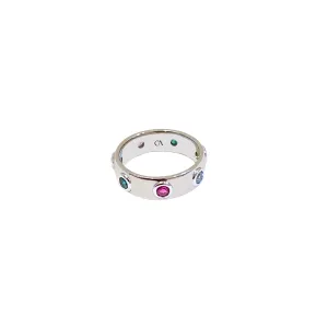 CA-18k White Gold Custom "Gold Coast" Vanessa Family Precious Ring