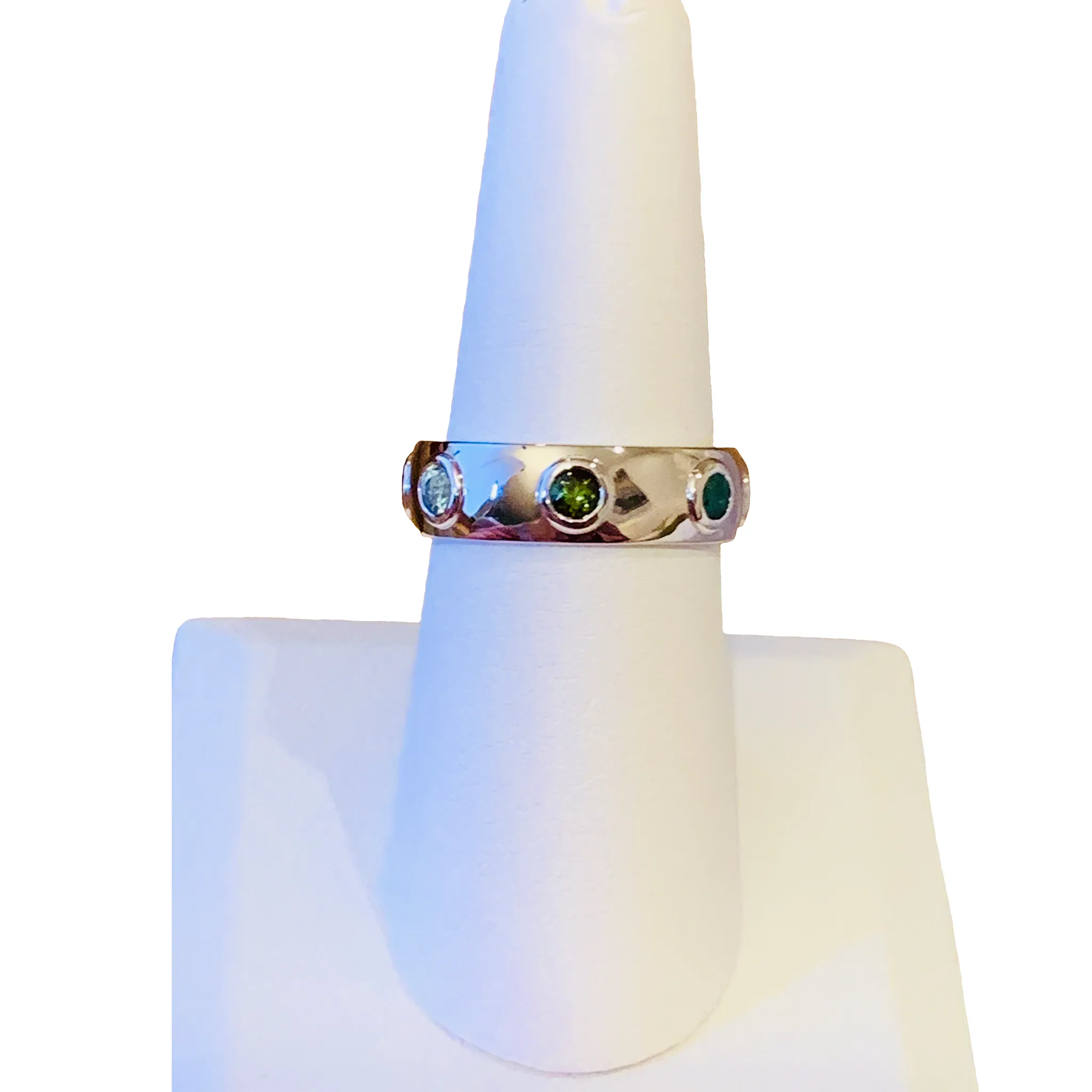CA-18k White Gold Custom "Gold Coast" Vanessa Family Precious Ring