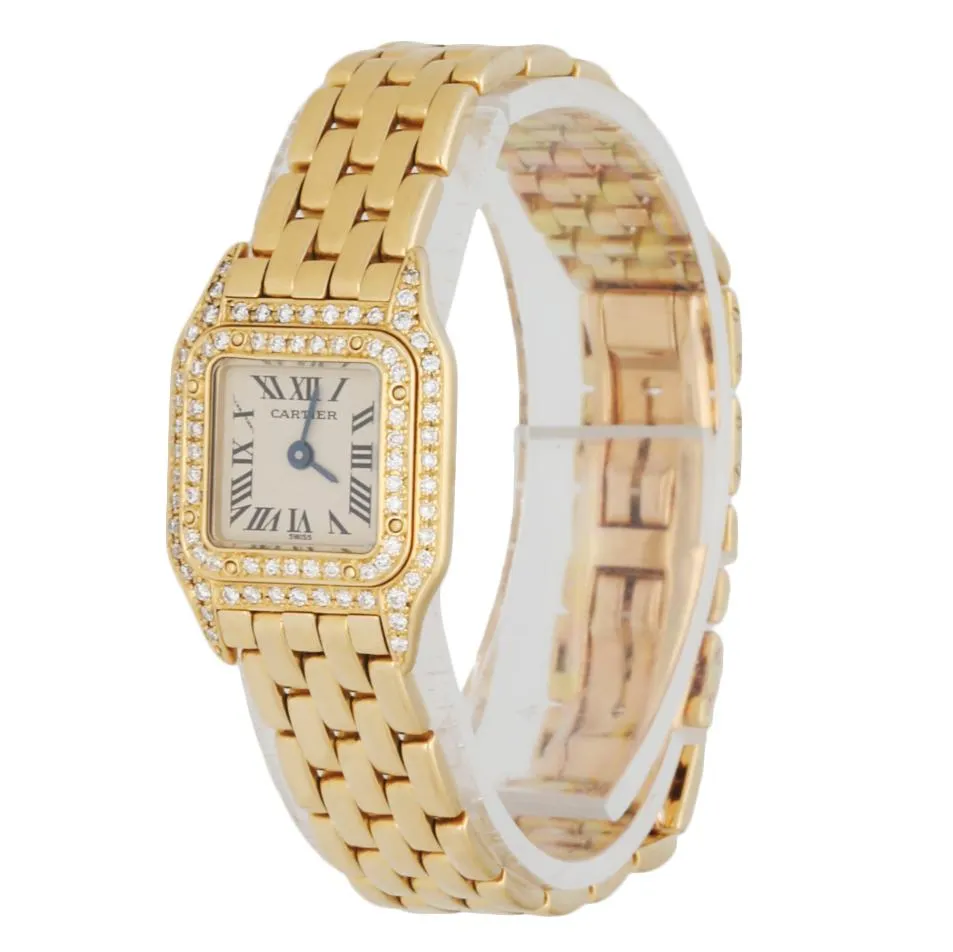 Cartier Panthere Mini 1131-1 18K Yellow Gold & Diamond Set Ladies Watch