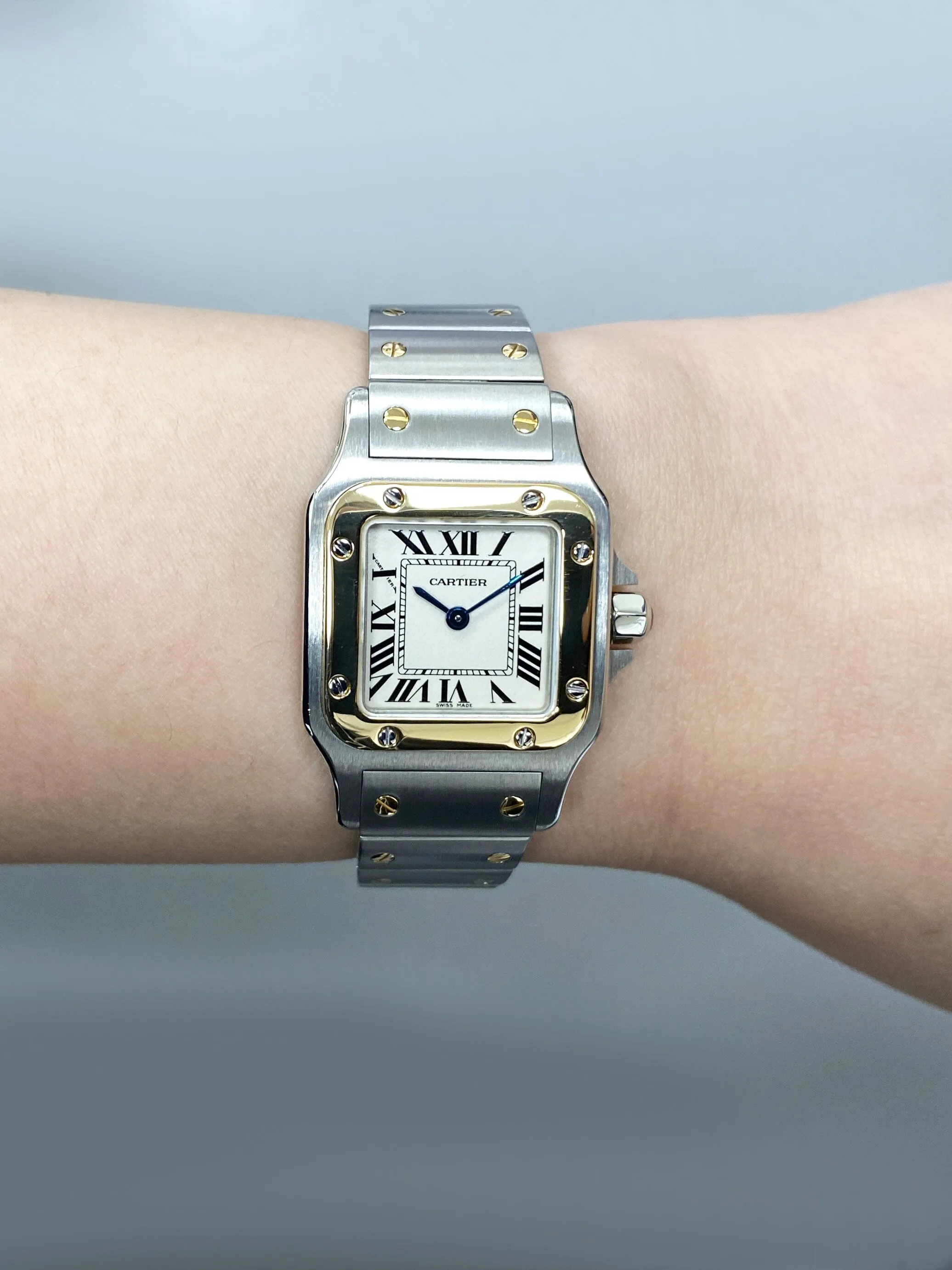 Cartier Santos Galbee W20012C4 Two Tone Ladies Watch