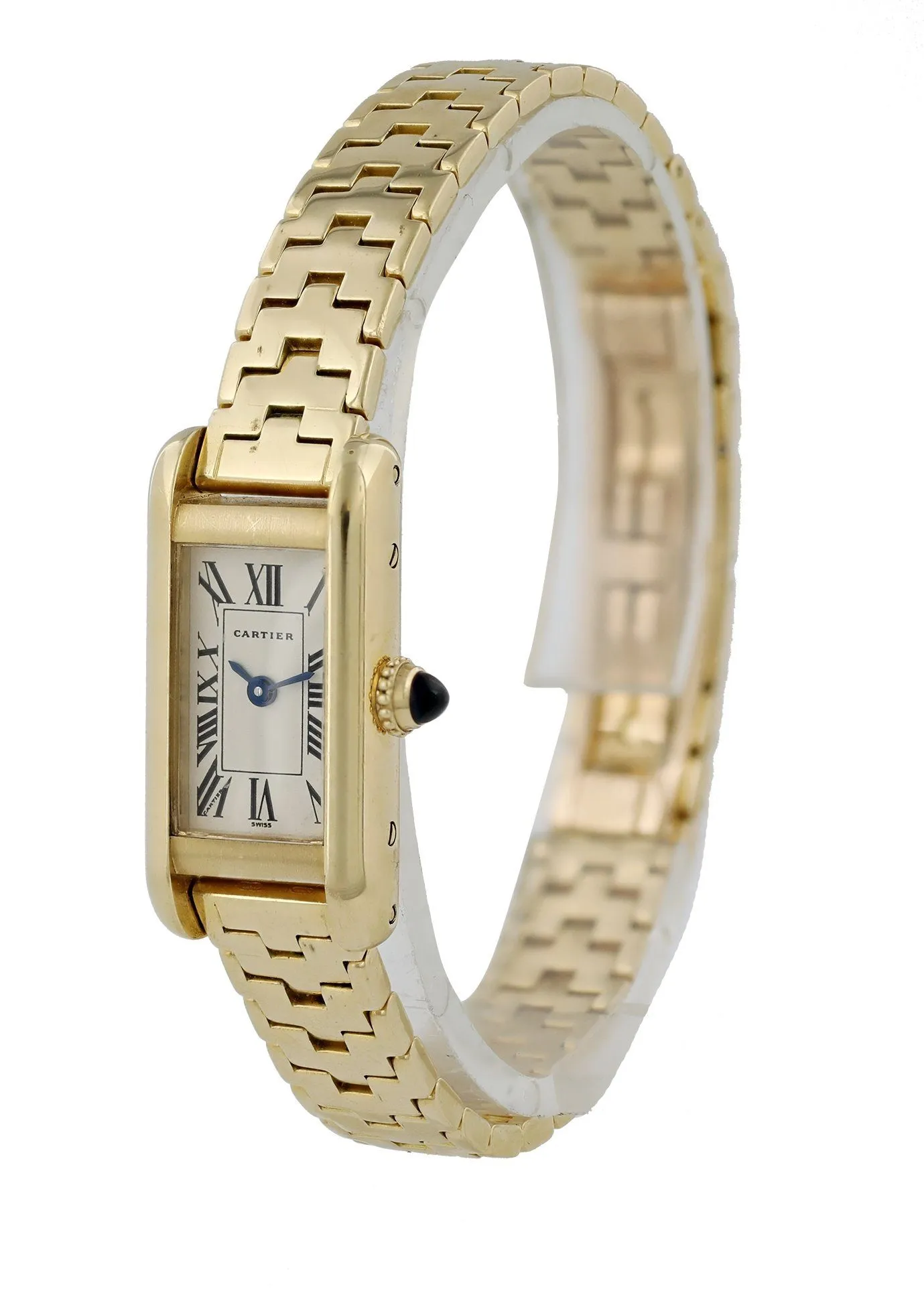 Cartier Tank Americaine Mini 1380 18K Yellow Gold Laides Watch