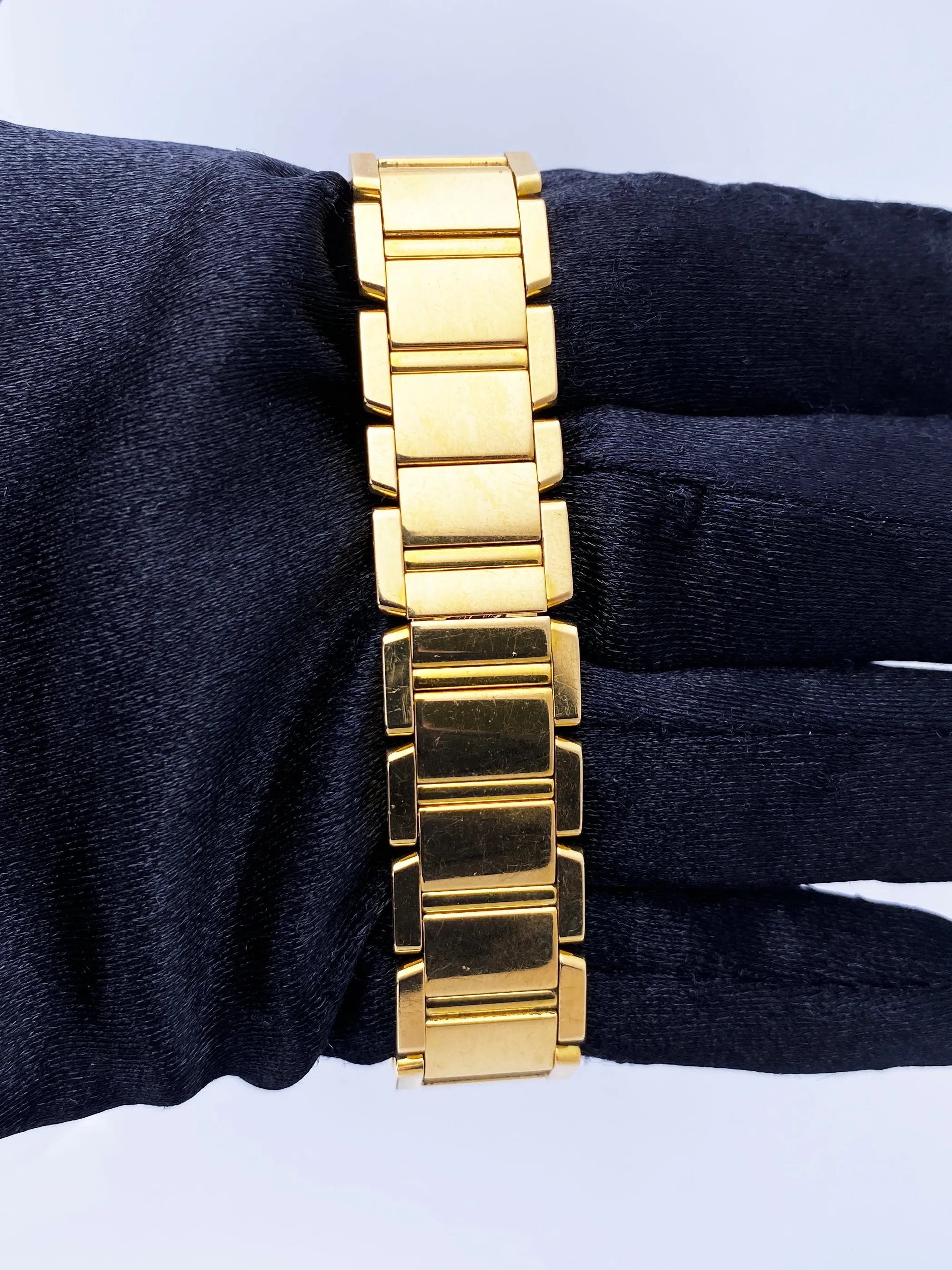 Cartier Tank Francaise 2385 18k Yellow Gold Diamond Ladies Watch