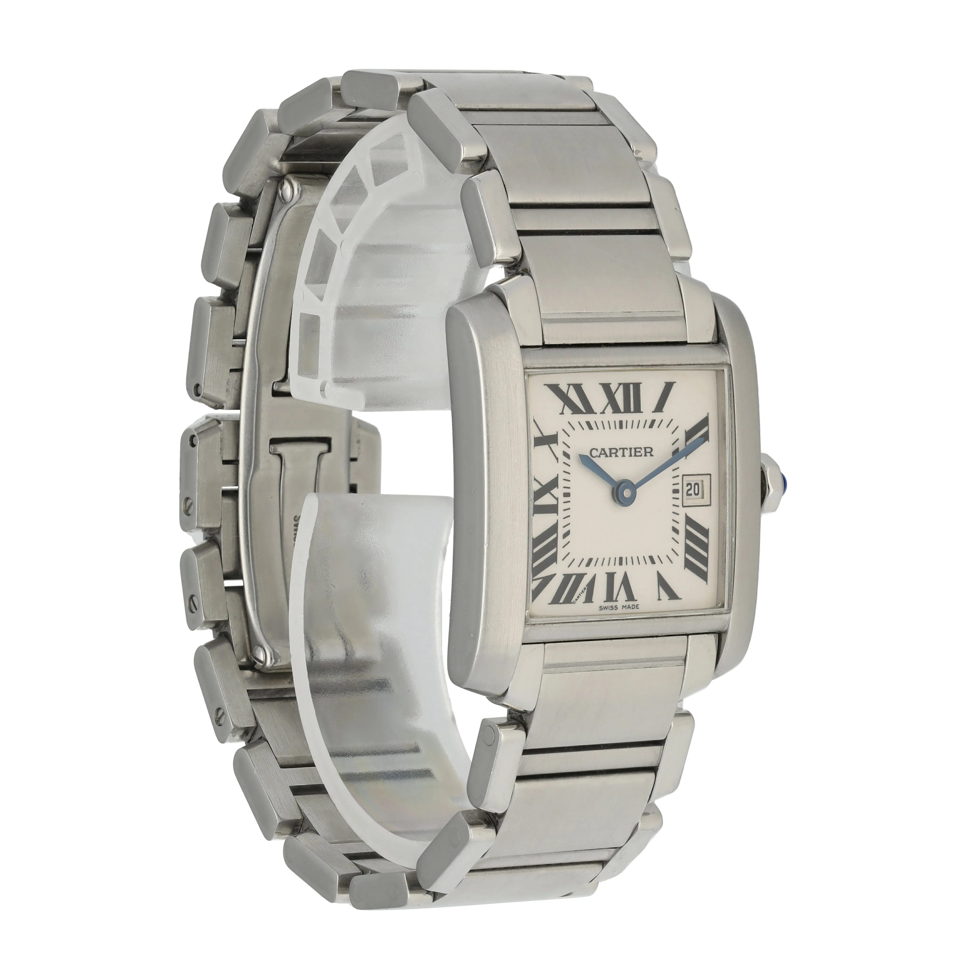 Cartier Tank Francaise 2465 Ladies Midsize Watch Box Papers