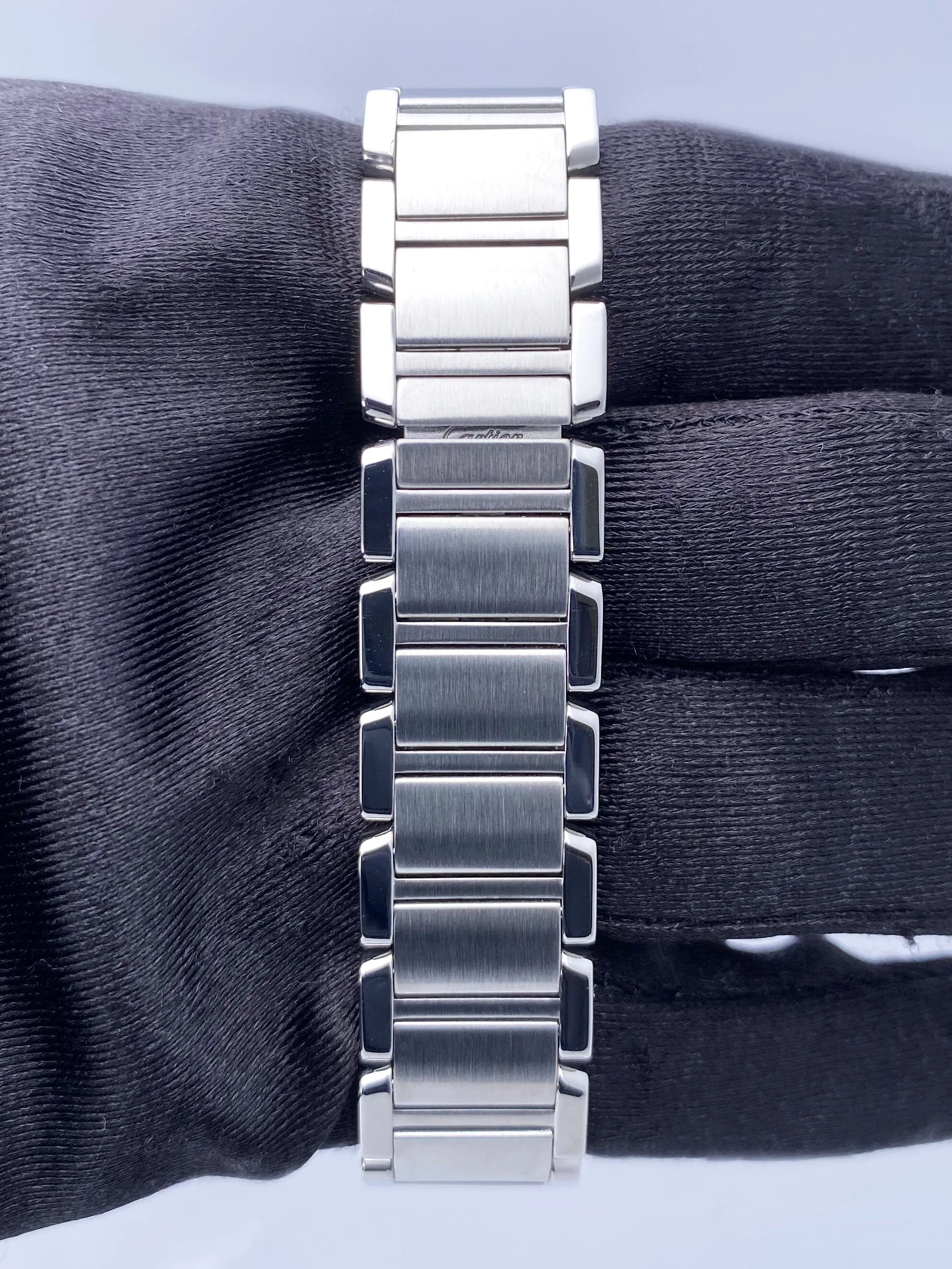 Cartier Tank Francaise W4TA0008 Diamond Stainless Steel Ladies Watch Box Papers